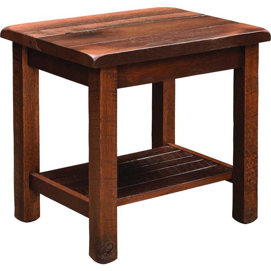 QW Amish Frontier Reclaimed Barnwood End Table