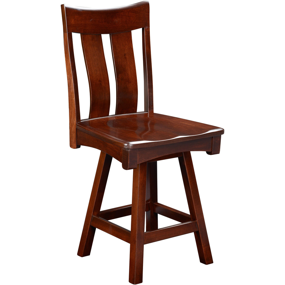 QW Amish Galveston G-2 Back Swivel Bar Chair