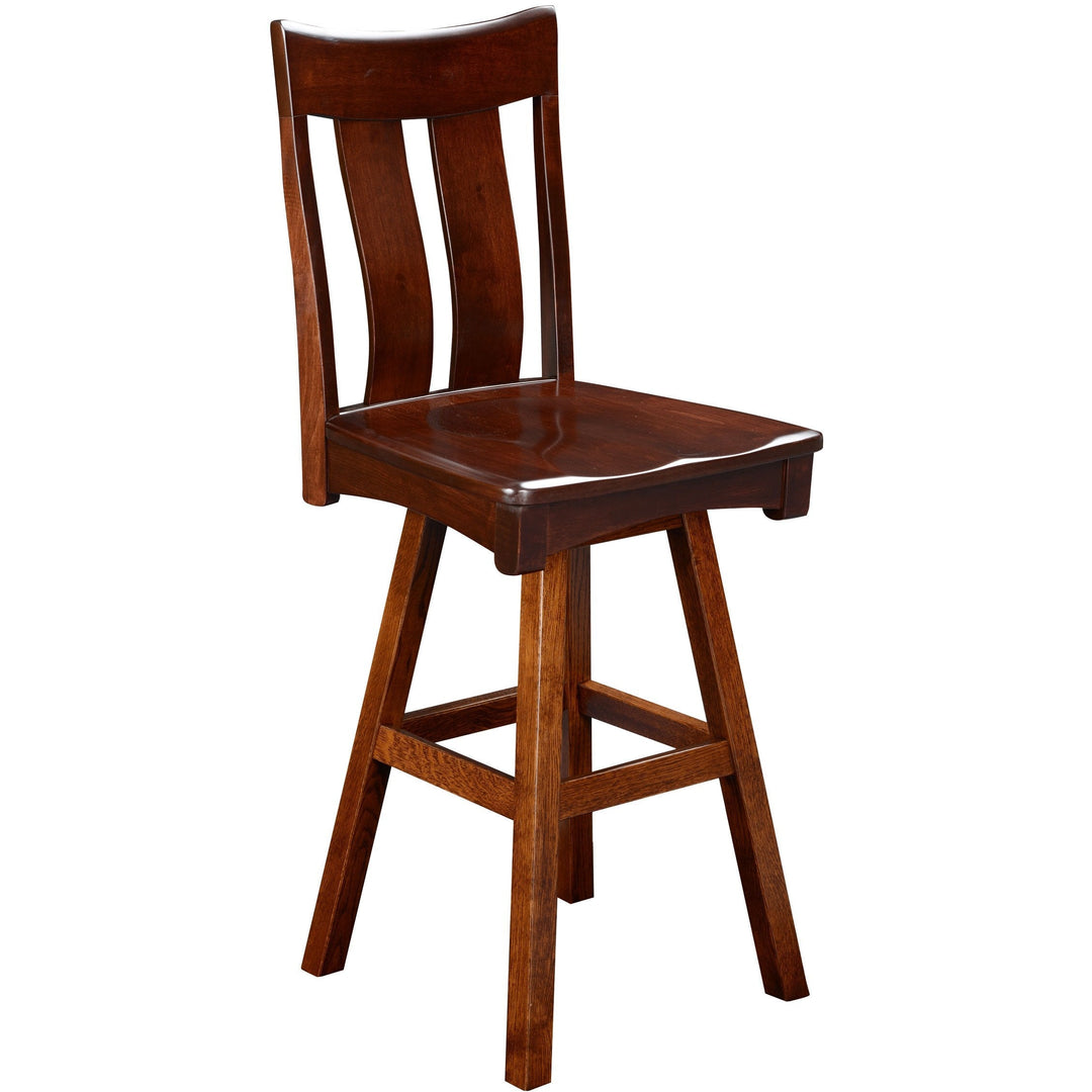 QW Amish Galveston G-2 Back Swivel Bar Chair