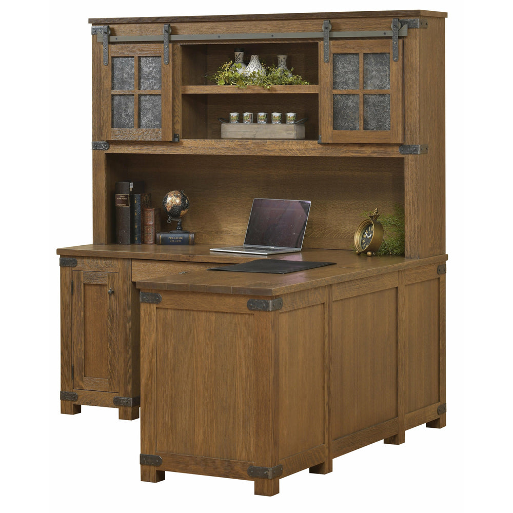 QW Amish Georgetown Corner Desk with Optional Hutch