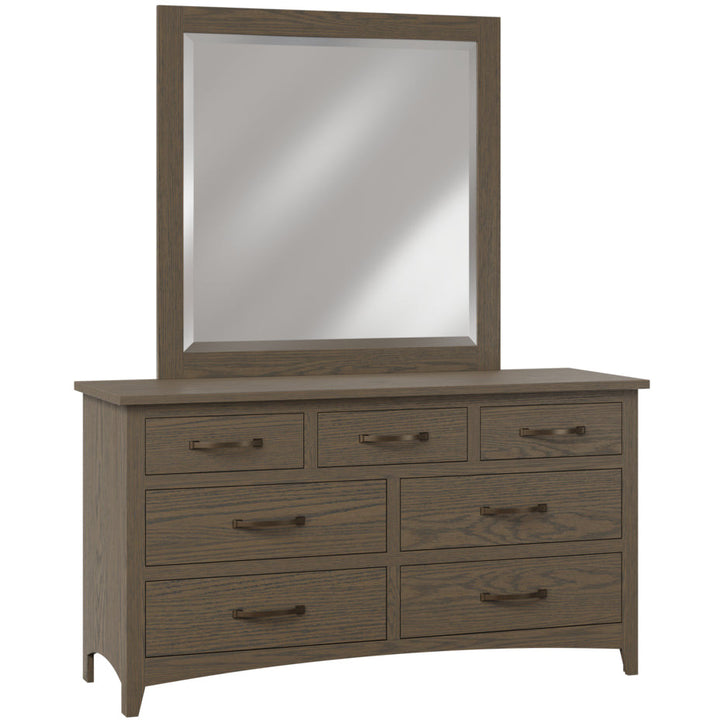 QW Amish Glacier Low Dresser & Mirror