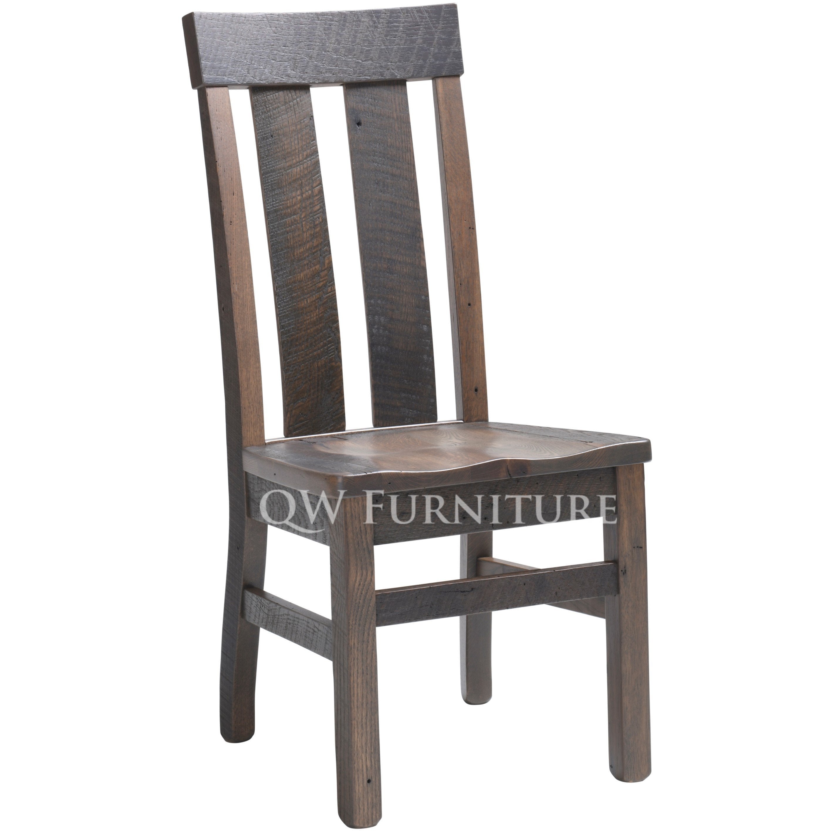 QW Amish Frontier Reclaimed Barnwood Side Chair - Thumbnail 4