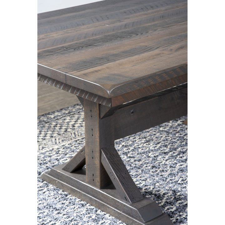 QW Amish Glazier Reclaimed Barnwood Trestle Table