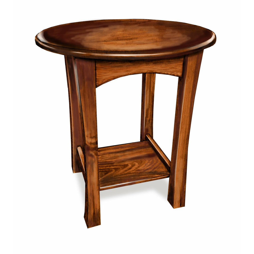 QW Amish Greenfield Round End Table