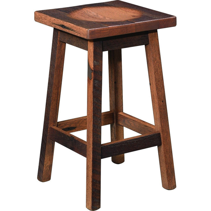 QW Amish Greenville Reclaimed Stool RXQV-GREENVILLE-RECLAIMED