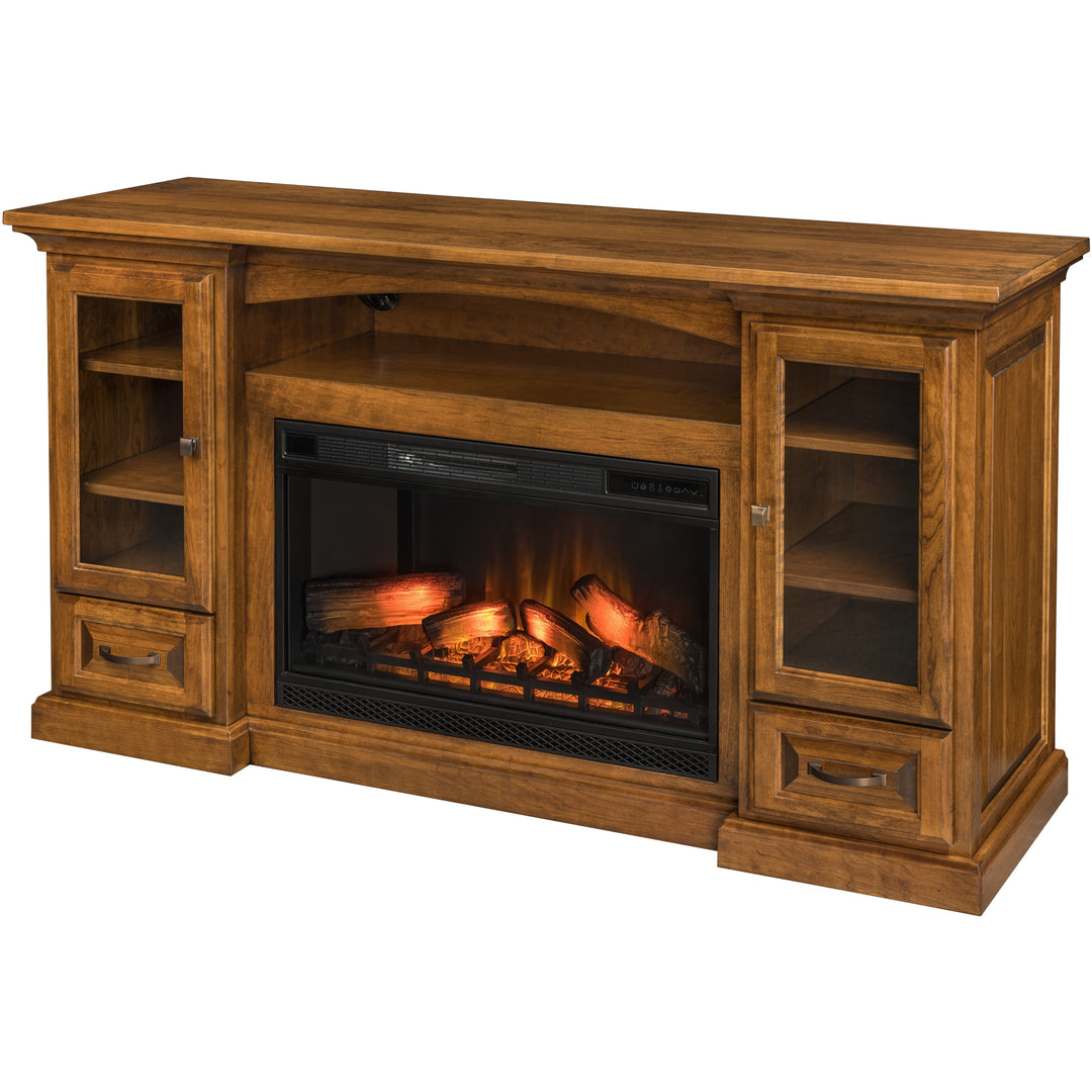 QW Amish Grinnel Fireplace Entertainment Center