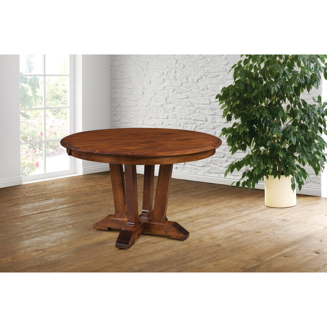 QW Amish Harper Single Pedestal Table