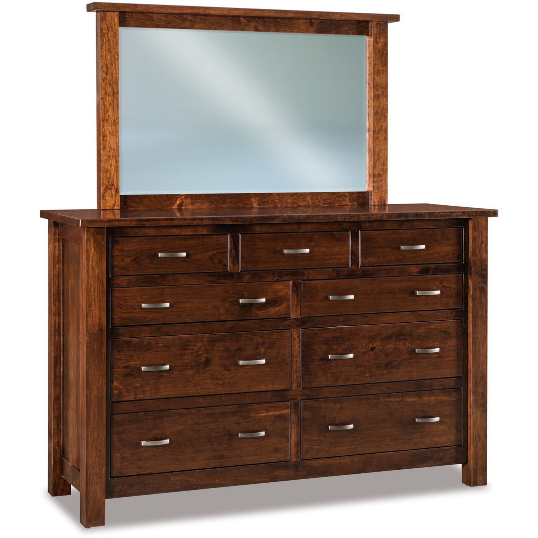 QW Amish Heidi 9 Drawer Dresser & Optional Mirror