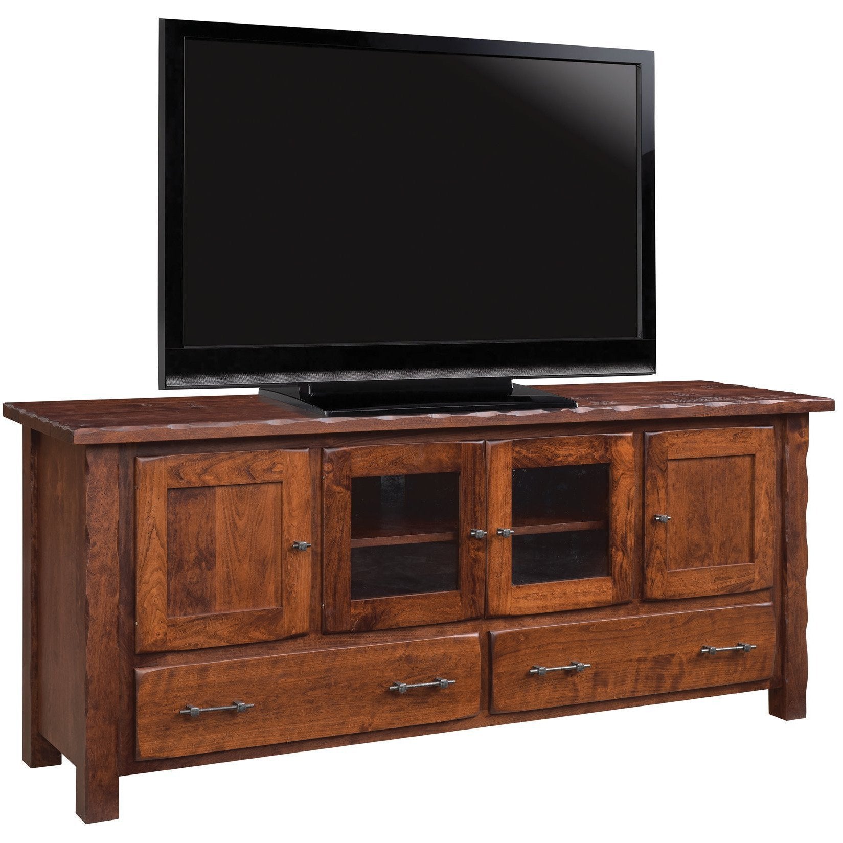 QW Amish Hewn 70" Barn Door TV Stand