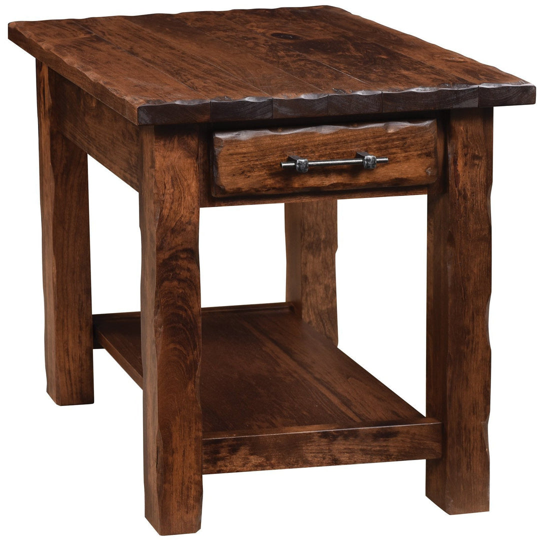 QW Amish Hewn End Table