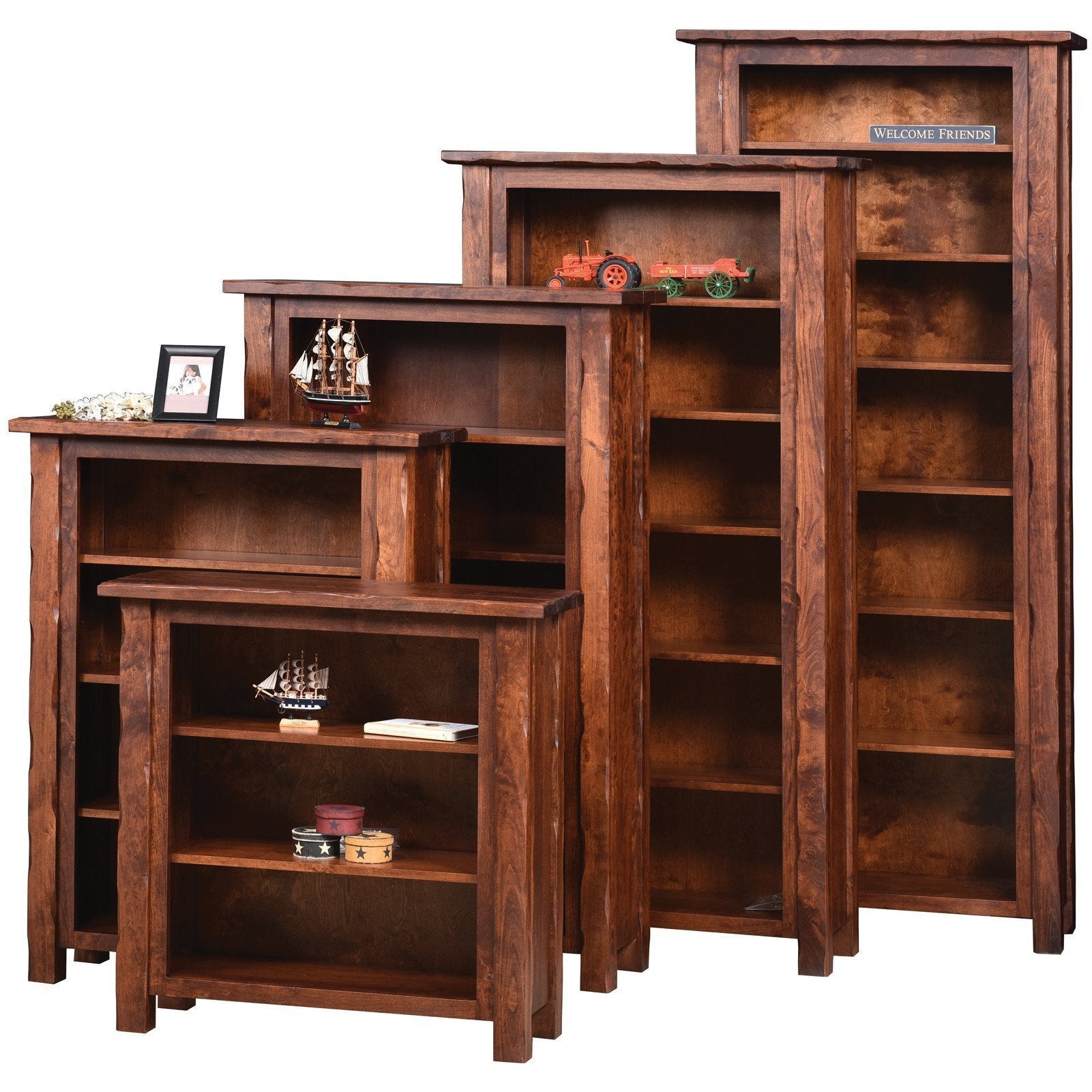QW Amish Hewn Style Bookcase