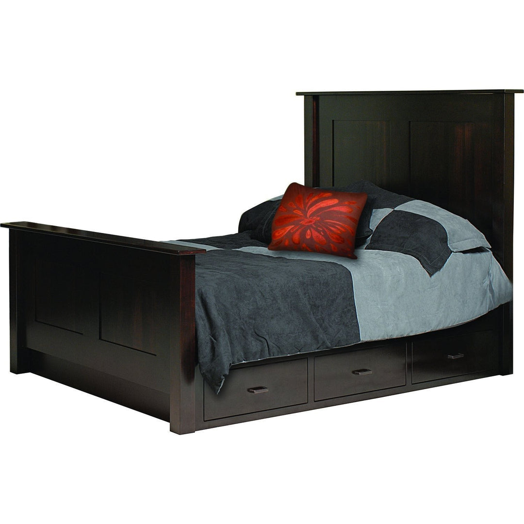 QW Amish Horizon Shaker Bed with Storage Option