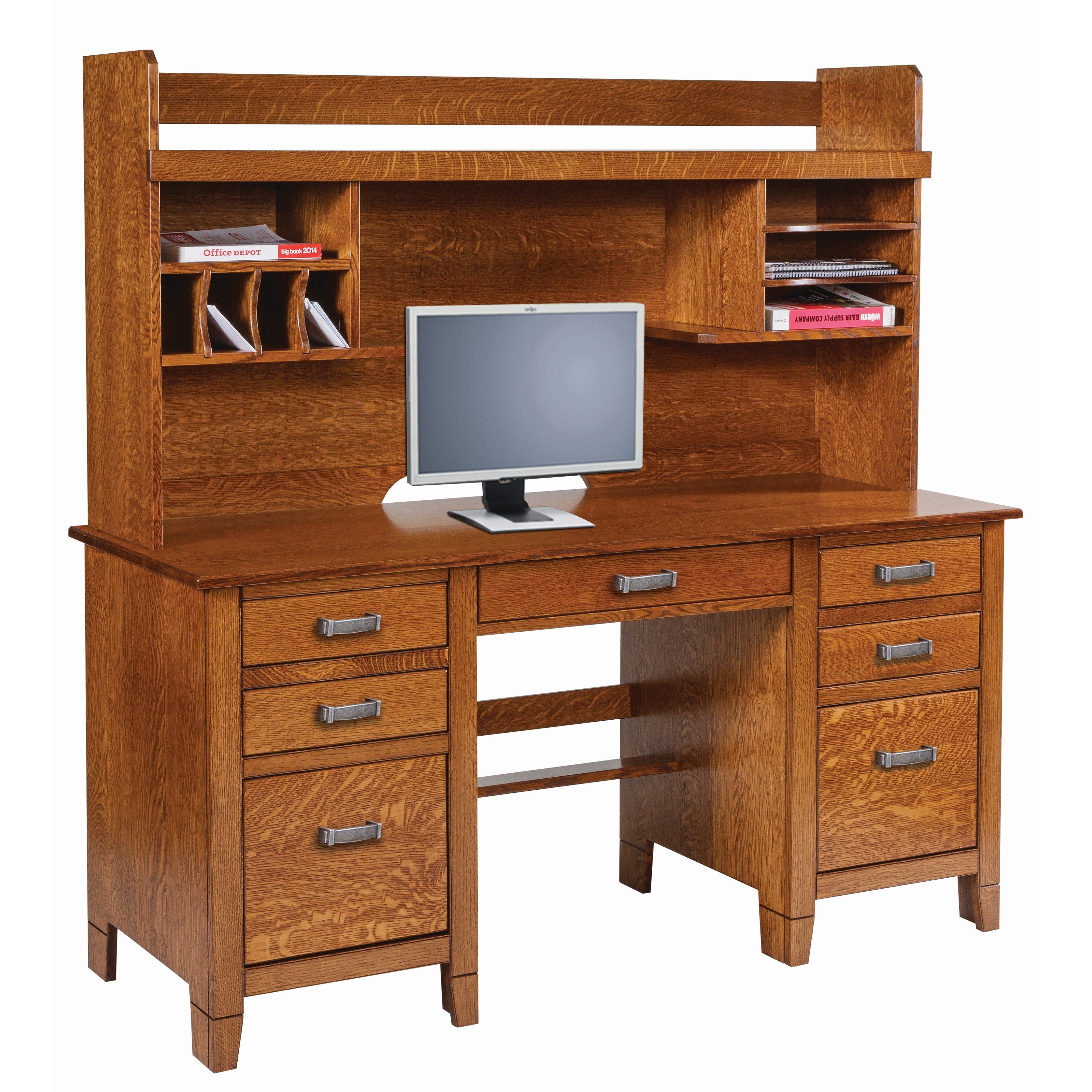 QW Amish Jacobsville Double Pedestal Desk