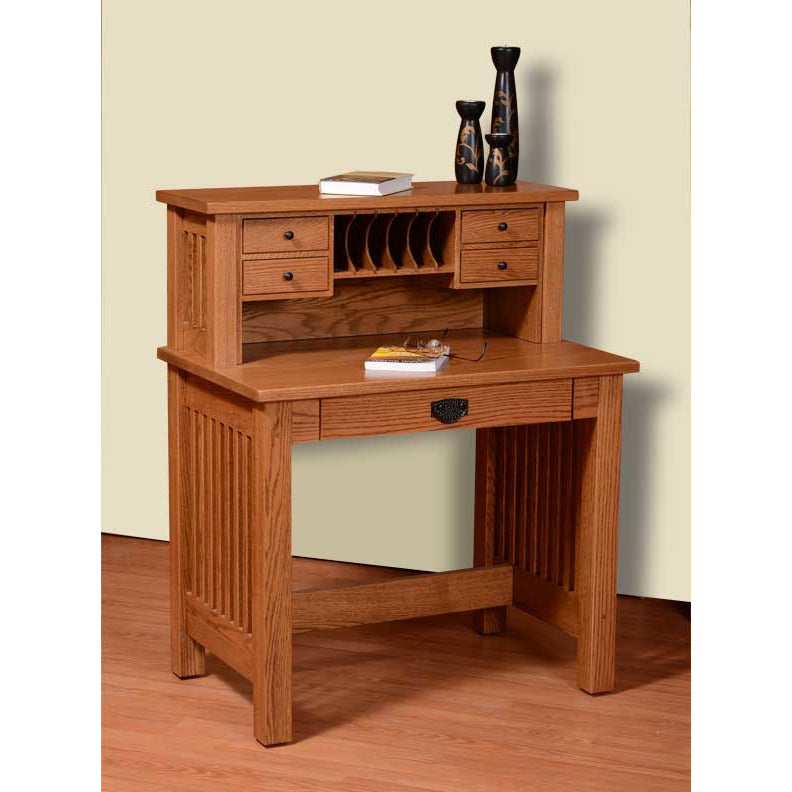 QW Amish JD Mission 36" Writing Desk w/ Optional Hutch