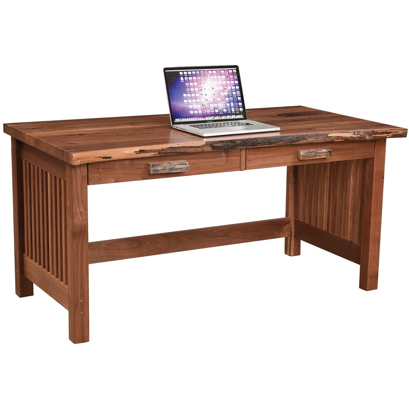 QW Amish JD Mission Live Edge Writing Desk