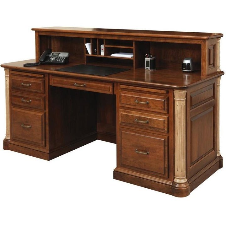 QW Amish Jefferson Executive Desk with Privacy Cubby