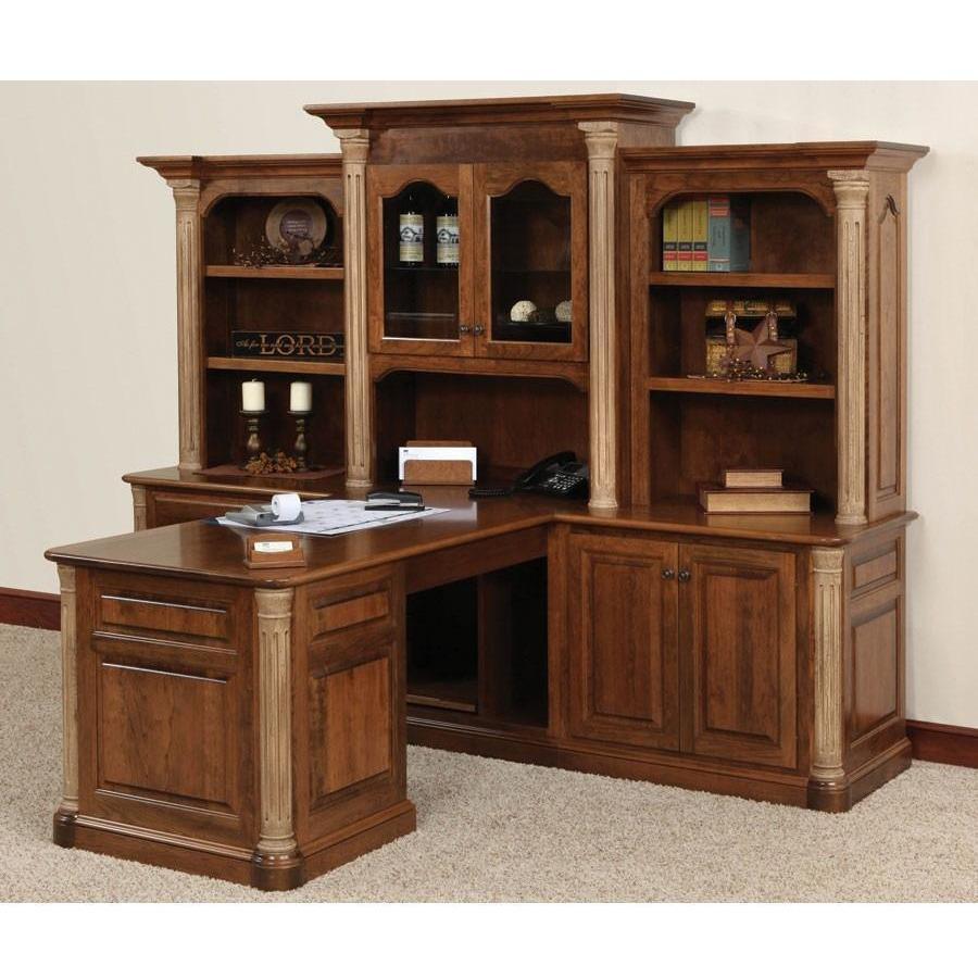 QW Amish Jefferson Partner Desk & 3pc Hutch