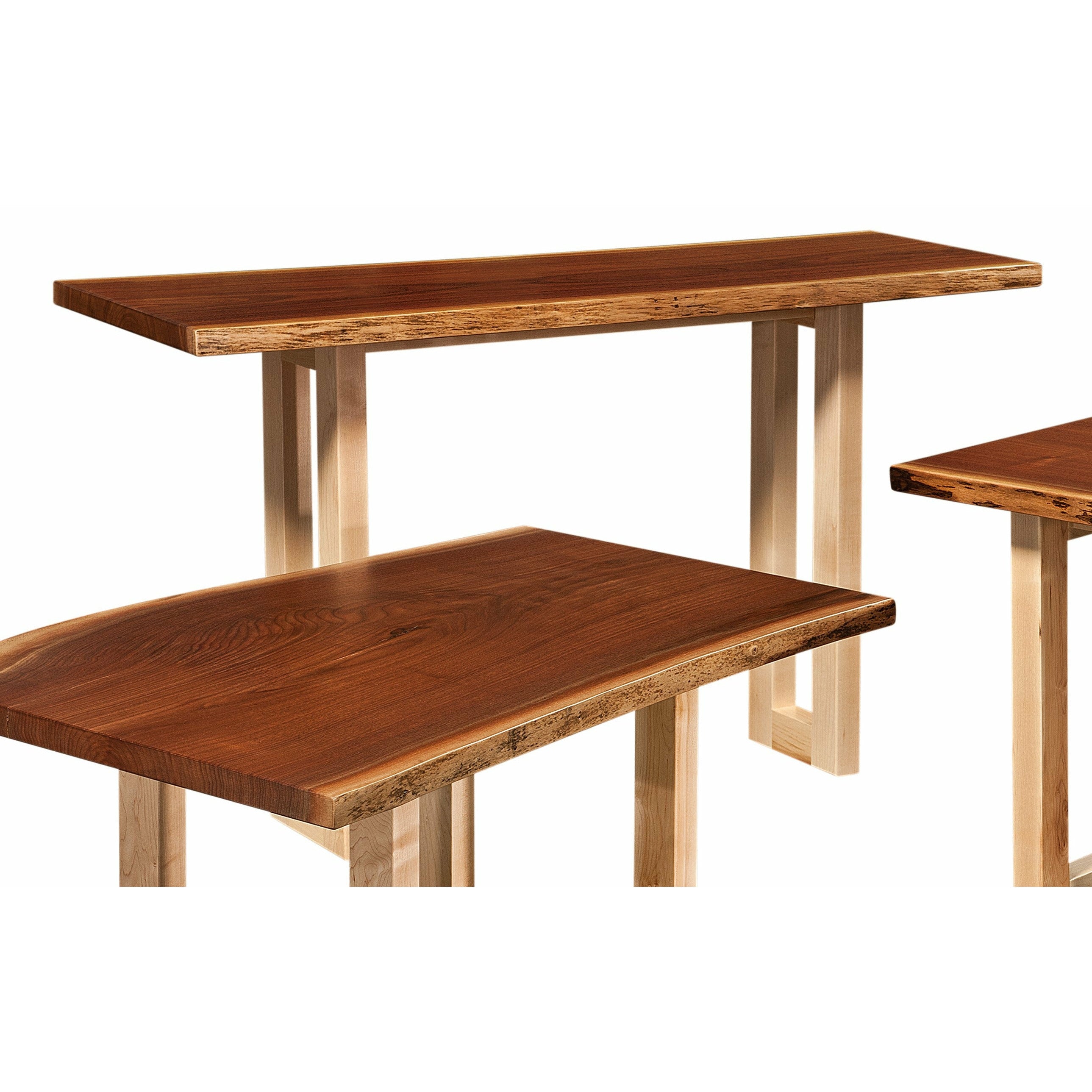 QW Amish Kalispel Live Edge Sofa Table - Thumbnail 2