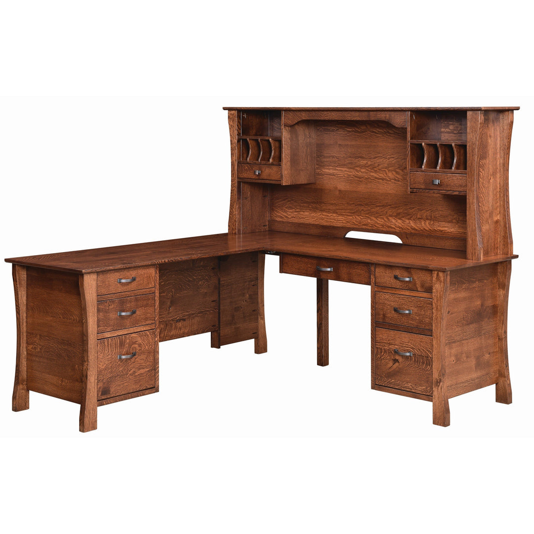 QW Amish Kapernaum L Desk w/ Optional Hutch
