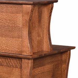 QW Amish Kapernaum Single Pedestal Desk w/ Optional Hutch