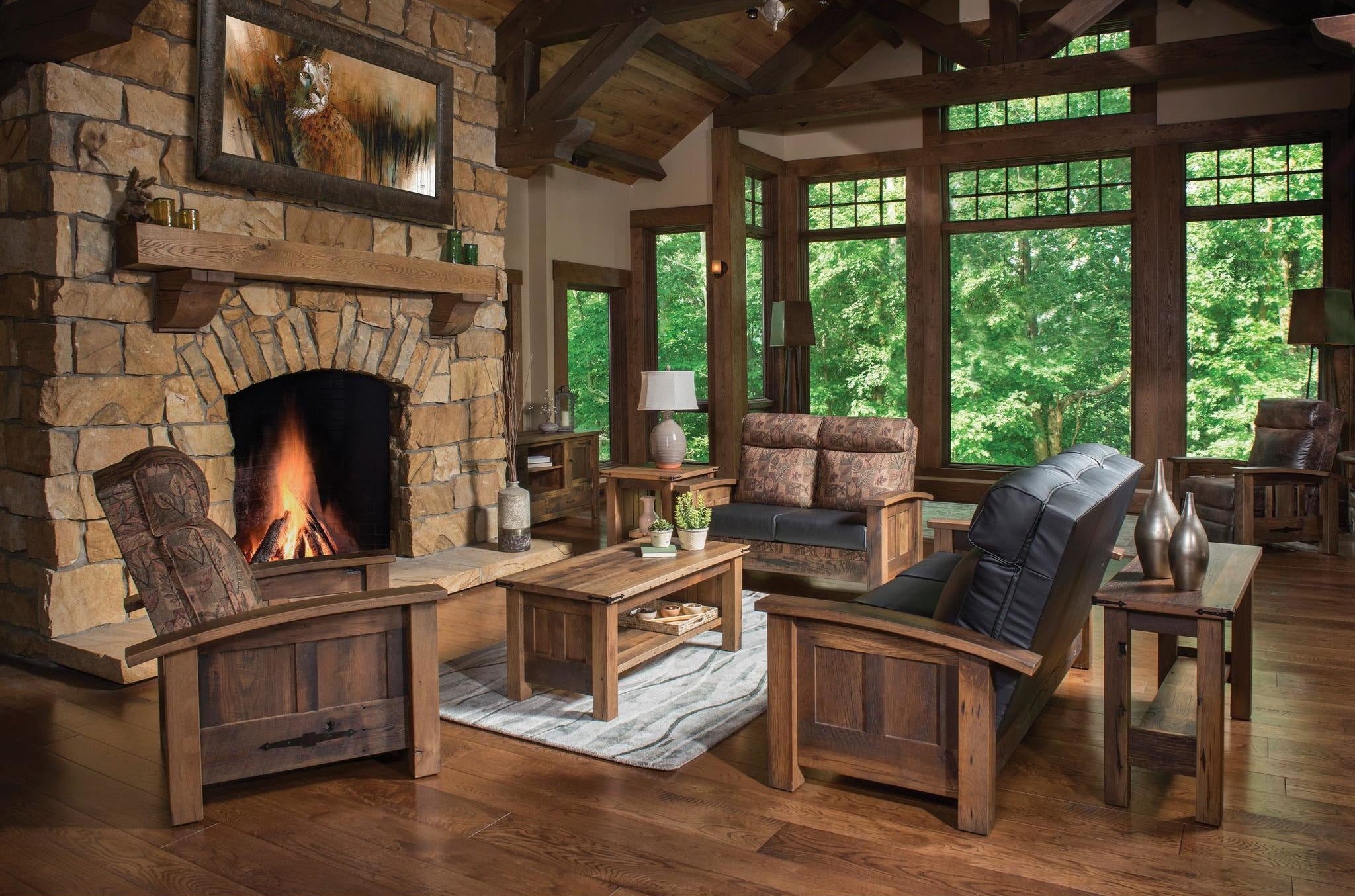QW Amish Kimbolton Reclaimed Sofa - Thumbnail 2