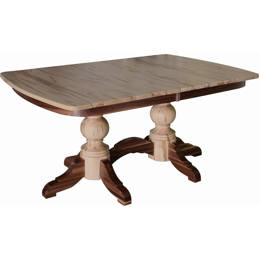 QW Amish Kowan Double Pedestal Table