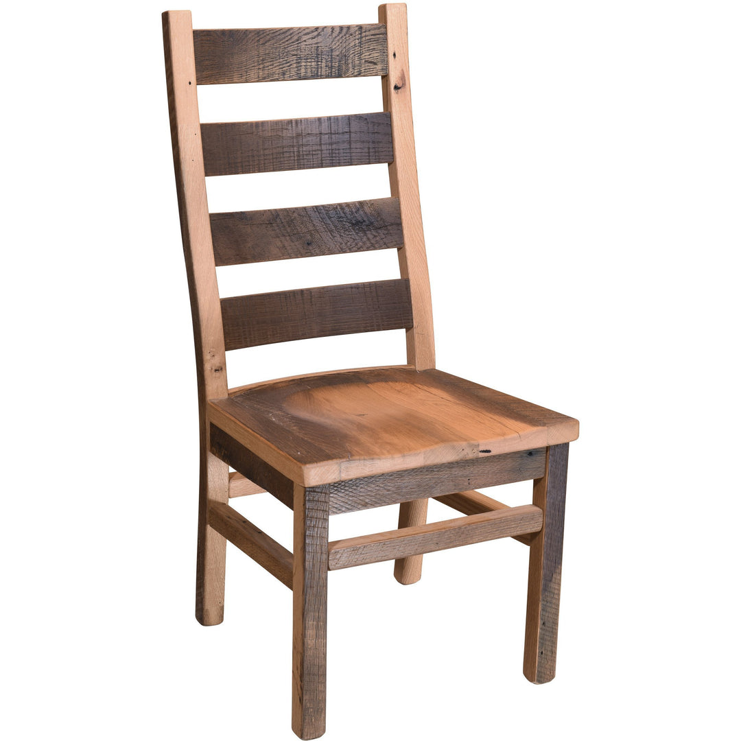 QW Amish Ladderback Reclaimed Barnwood Side Chair BPXW-235-LSC