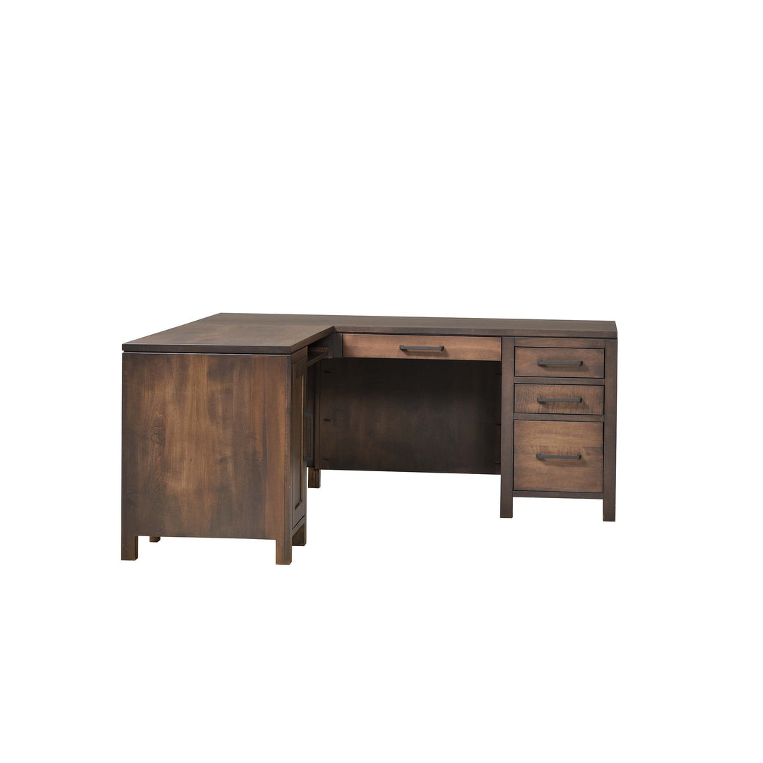 QW Amish Leon L Shape Desk w/ Optional Hutch