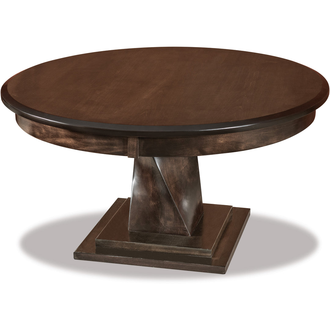 QW Amish Lexington Arc Round Pedestal Coffee Table