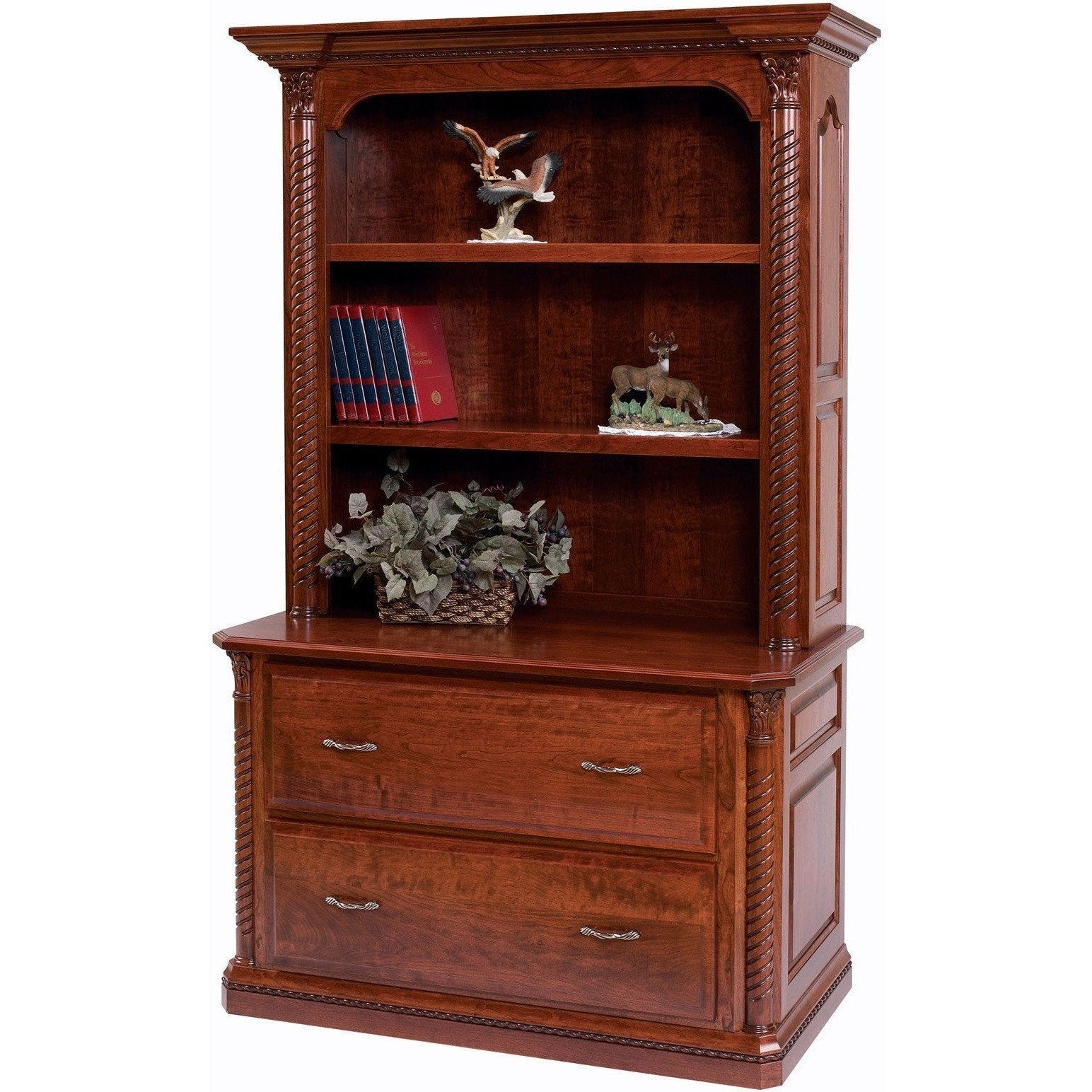 QW Amish Lexington Office Lateral File & Bookshelf - Thumbnail 2