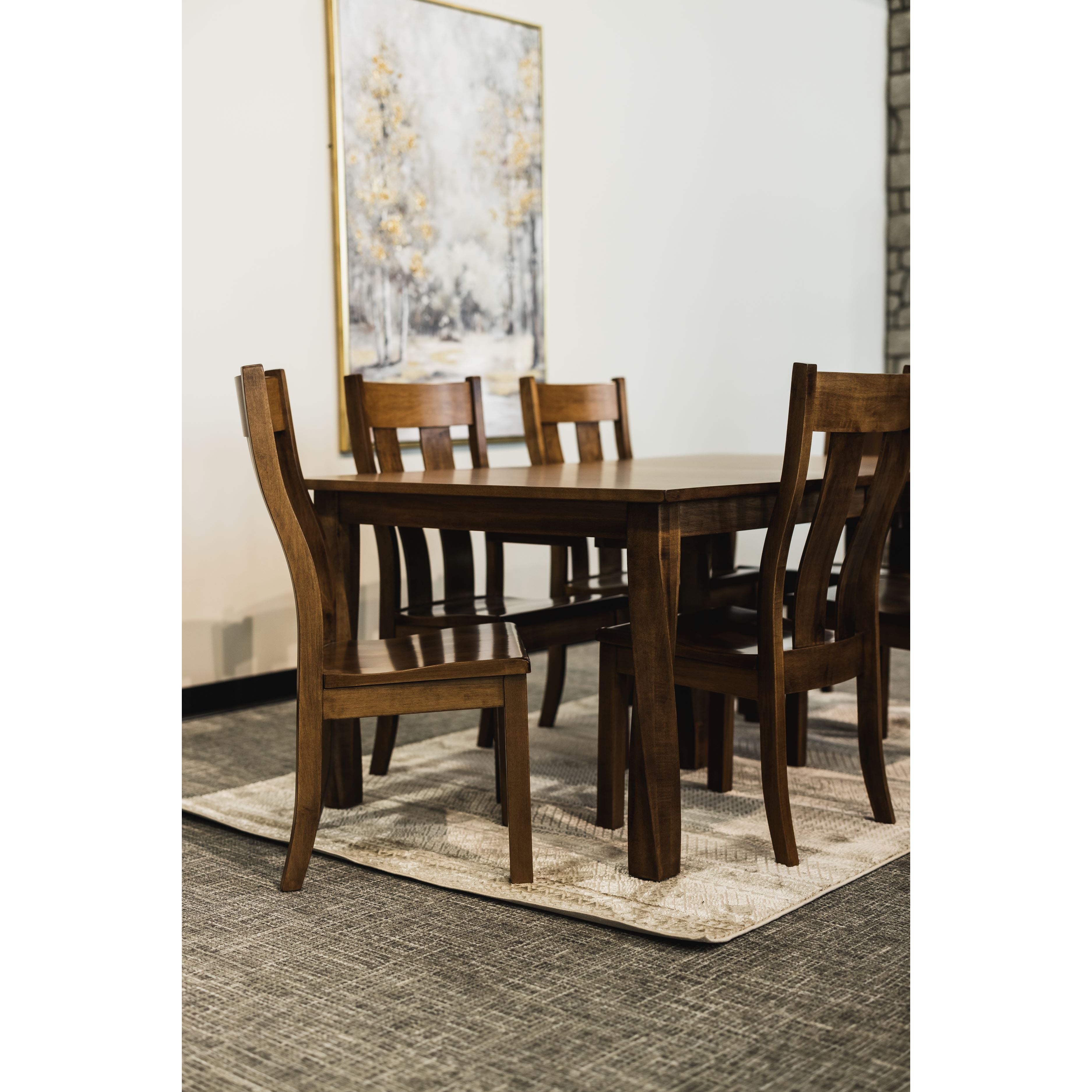 QW Amish Lexington Twist Leg 7pc Dining Set Quality Woods Furniture