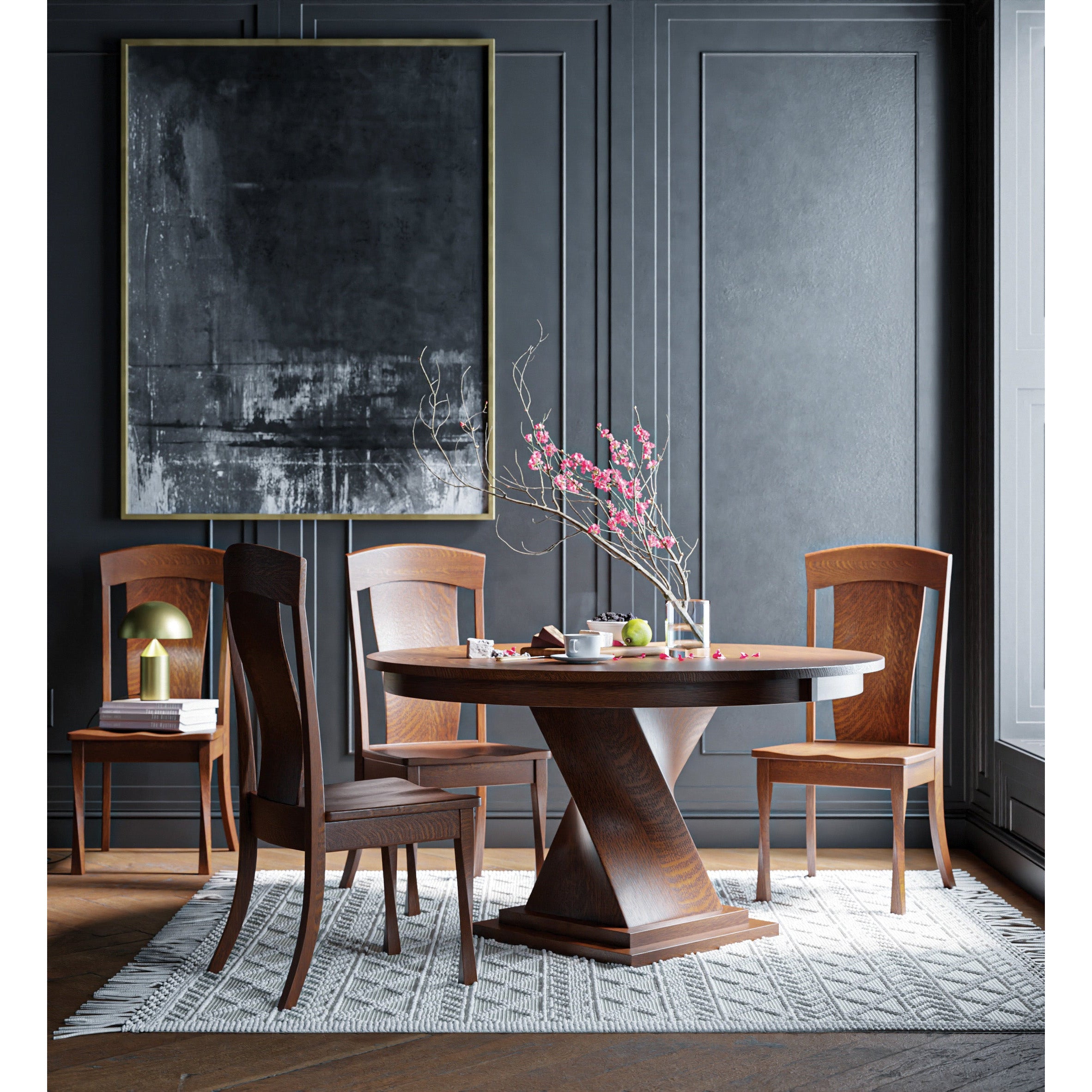 QW Amish Lexington Twist Pedestal Table - Thumbnail 3