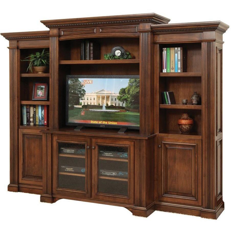 QW Amish Lincoln Entertainment 102" Wall Unit