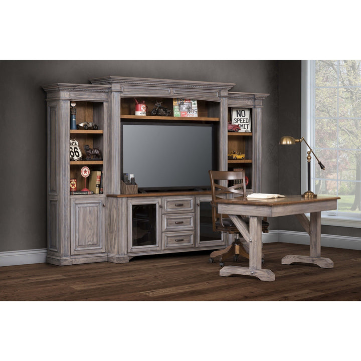 QW Amish Lincoln Entertainment 125" Wall Unit