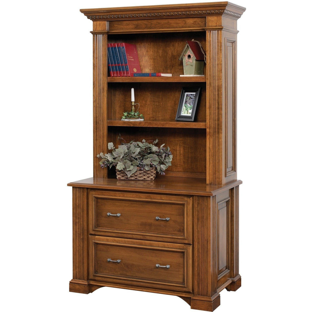 QW Amish Lincoln Office Lateral File & Bookshelf