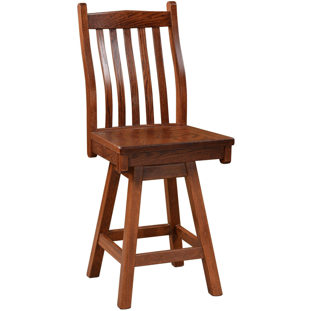 QW Amish Lincoln Swivel Bar Chair