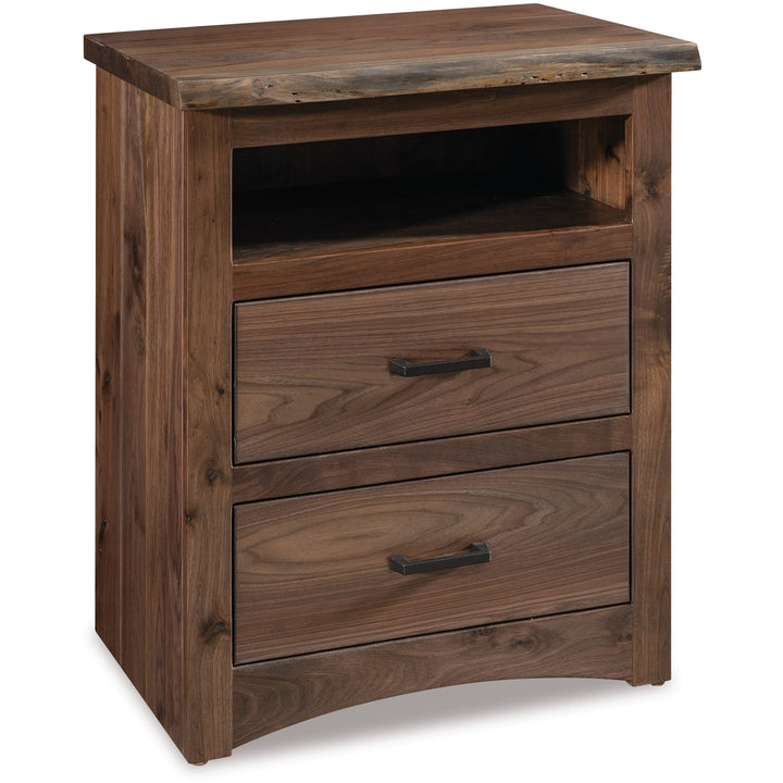 QW Amish Live Wood 2 Drawer Nightstand