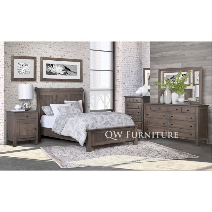 QW Amish Lodge 9 Drawer Dresser with Optional Mirror