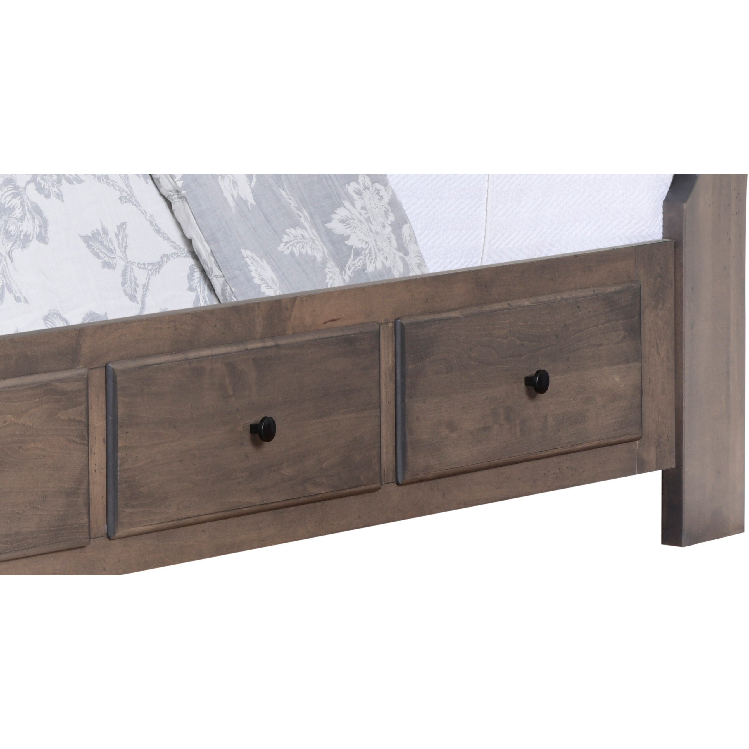 QW Amish Lodge Slab 6 Drawer Storage Bed - Thumbnail 3