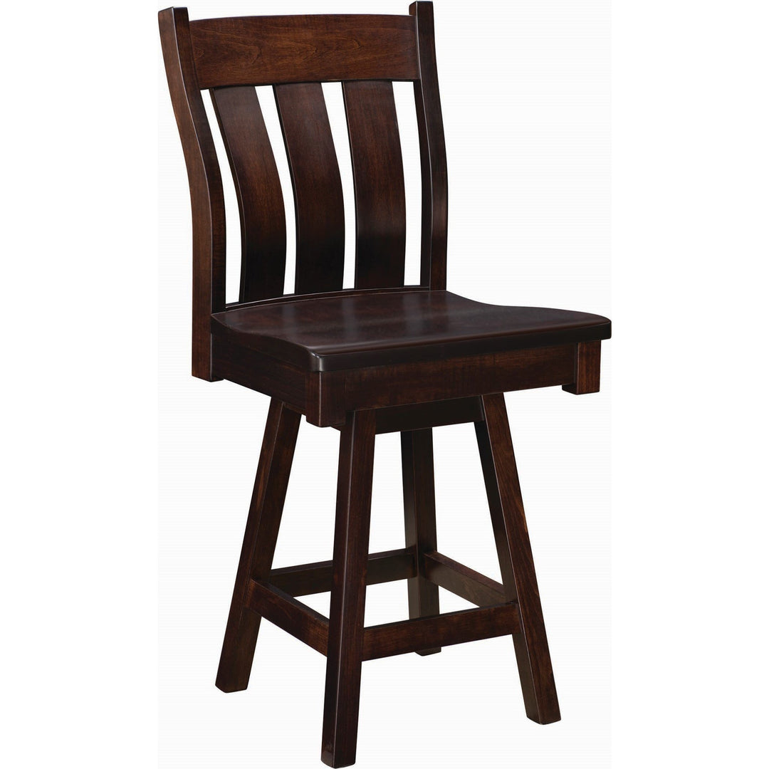 QW Amish Logan Swivel Bar Chair – Quality Woods Furniture
