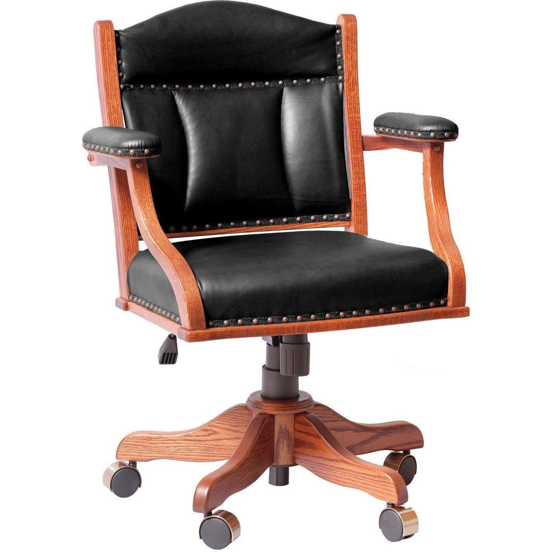 QW Amish Low Back Desk Chair (with gas lift) BUPE-DWIC-L56