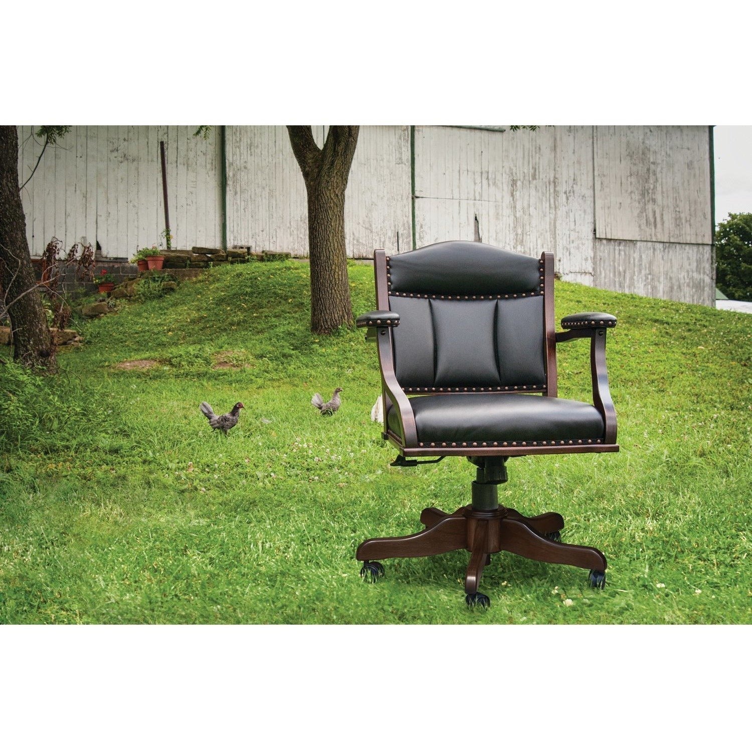 QW Amish Buckeye Low Back Desk Chair - Thumbnail 4