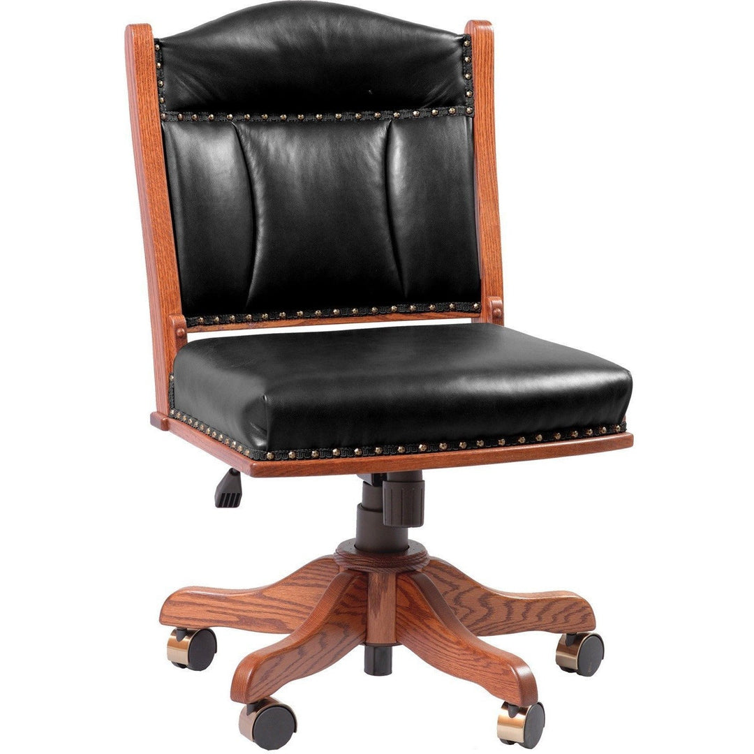 QW Amish Low Back Side Desk Chair (with gas lift) BUPE-SCL61
