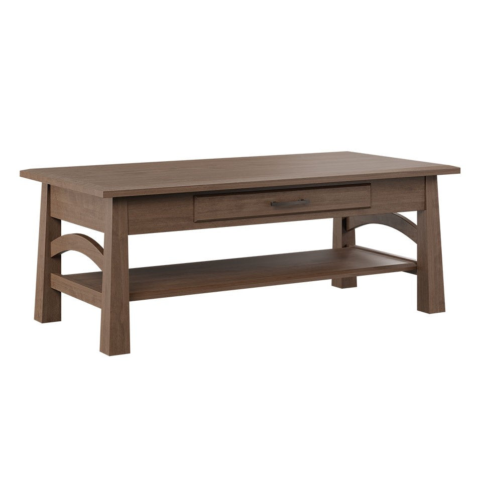 QW Amish Madison Bow Coffee Table with Drawer