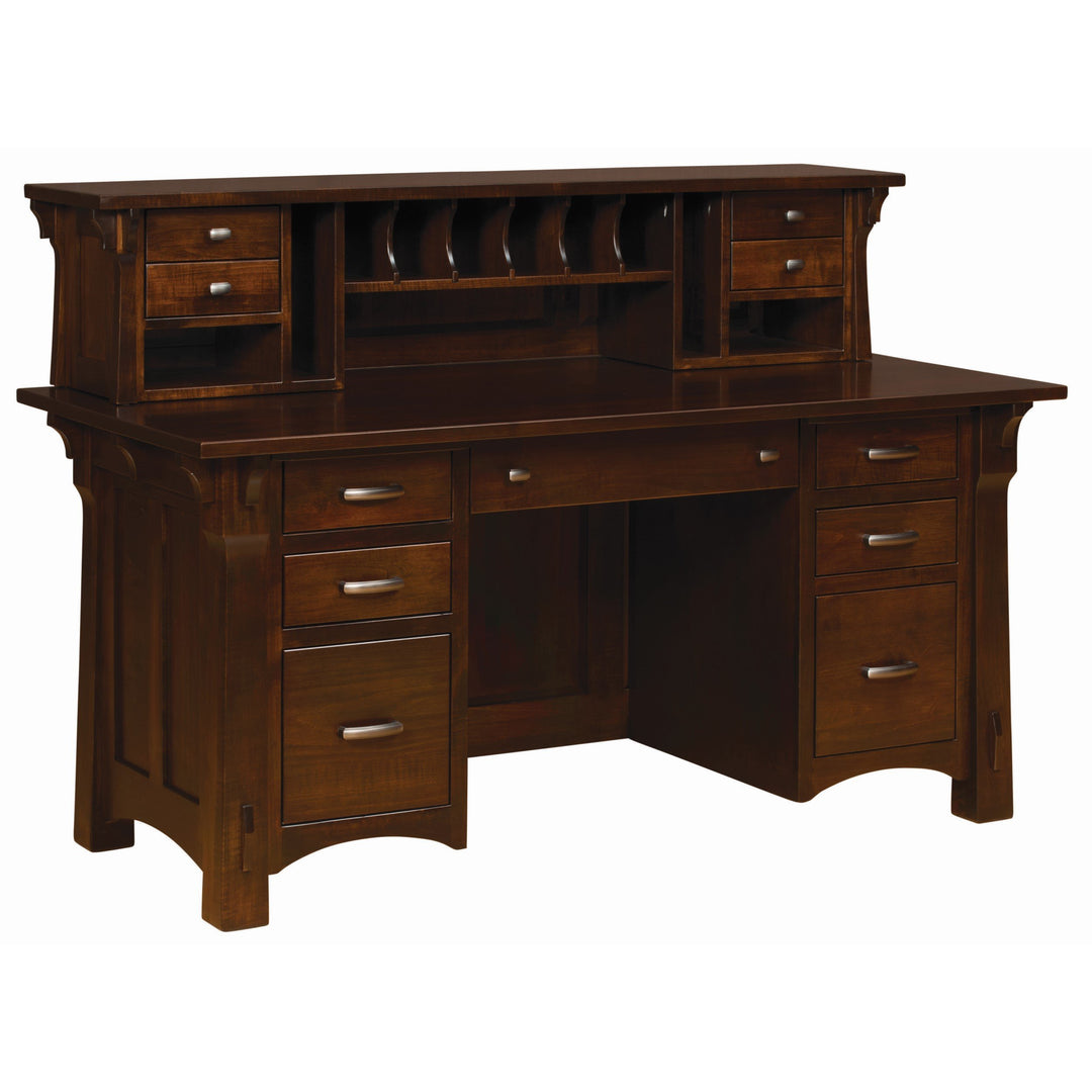 QW Amish Manitoba 66" Executive Desk with Optional Topper