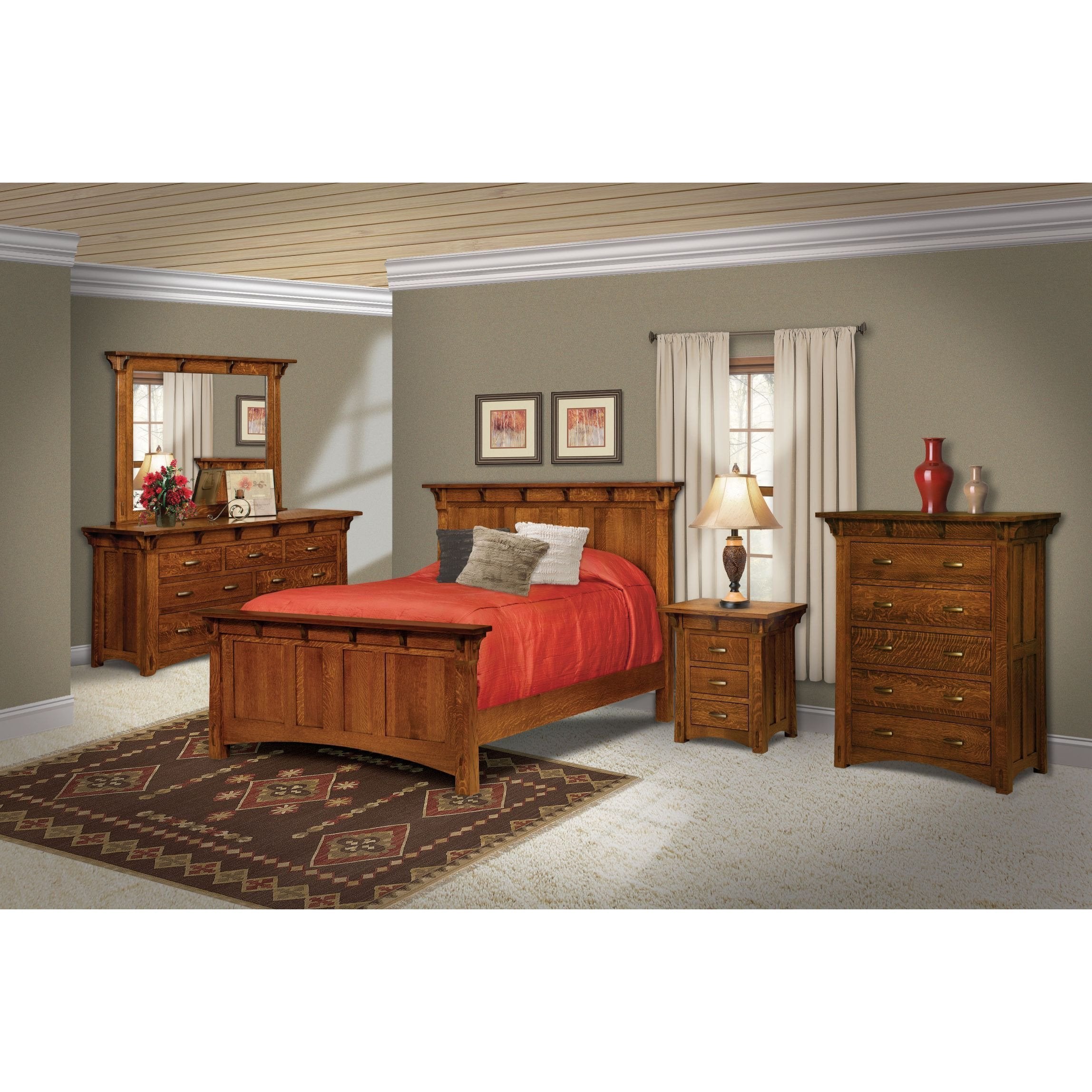 QW Amish Manitoba Panel Bed - Thumbnail 2