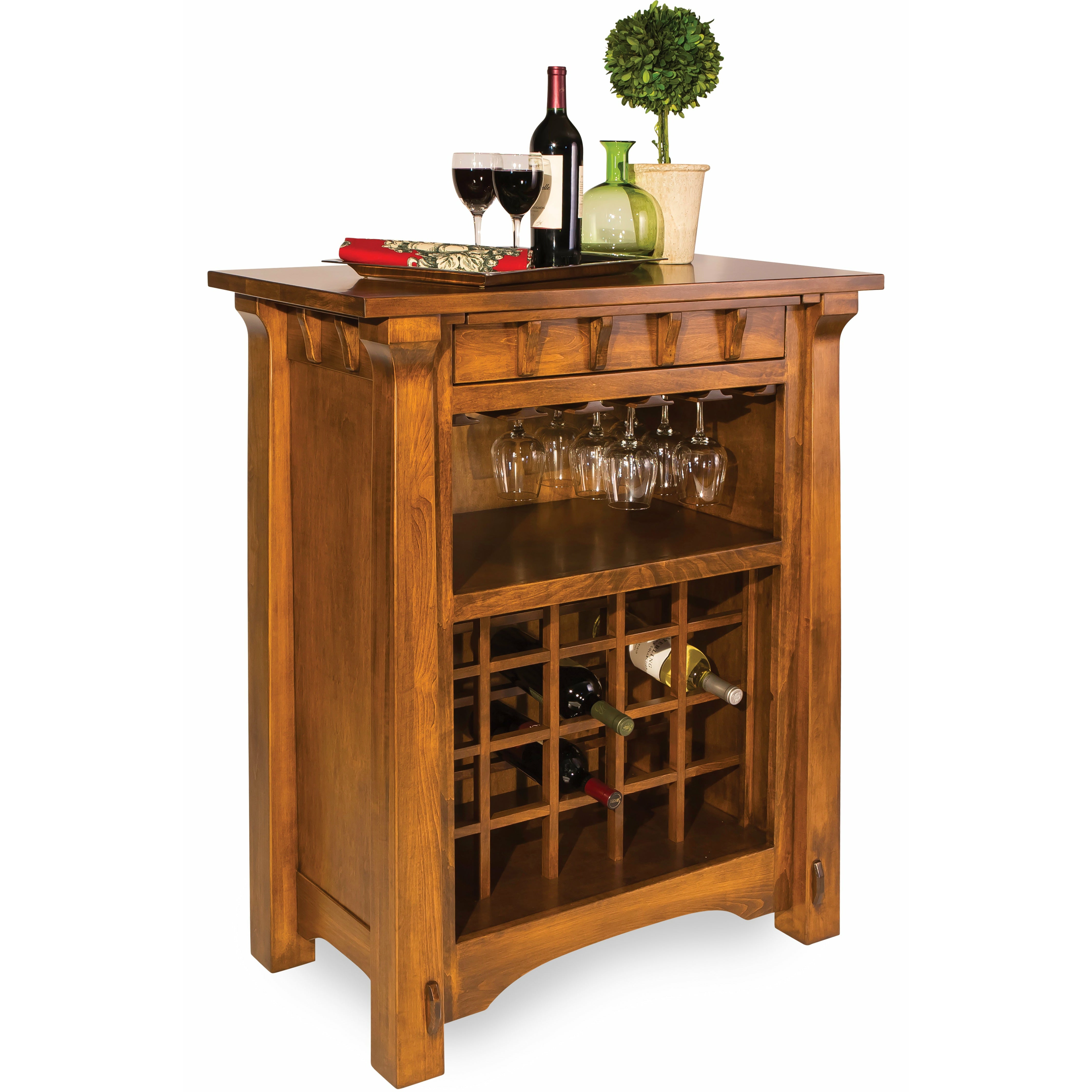 Mission style online bar cabinet