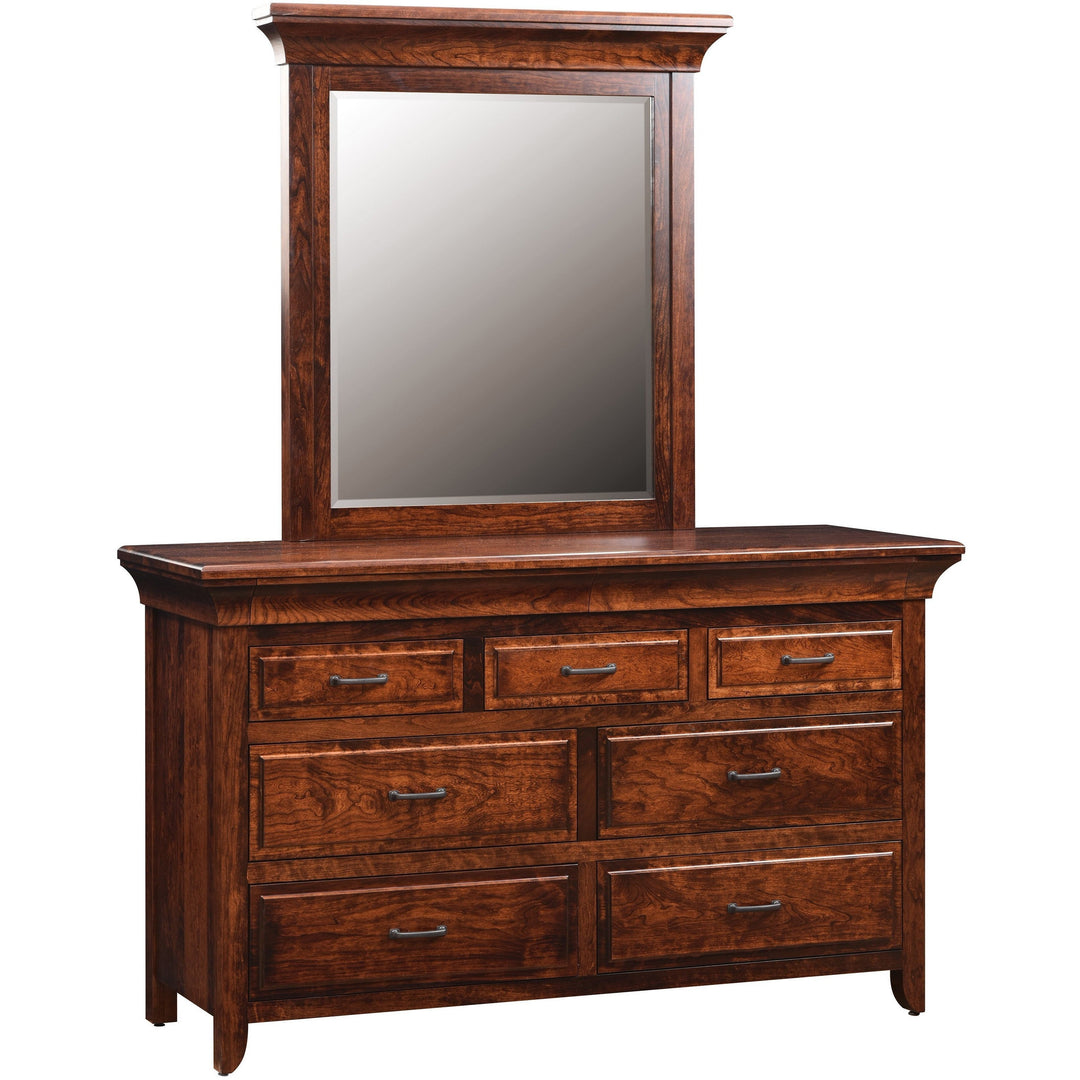 QW Amish Marcella Low Dresser & Mirror