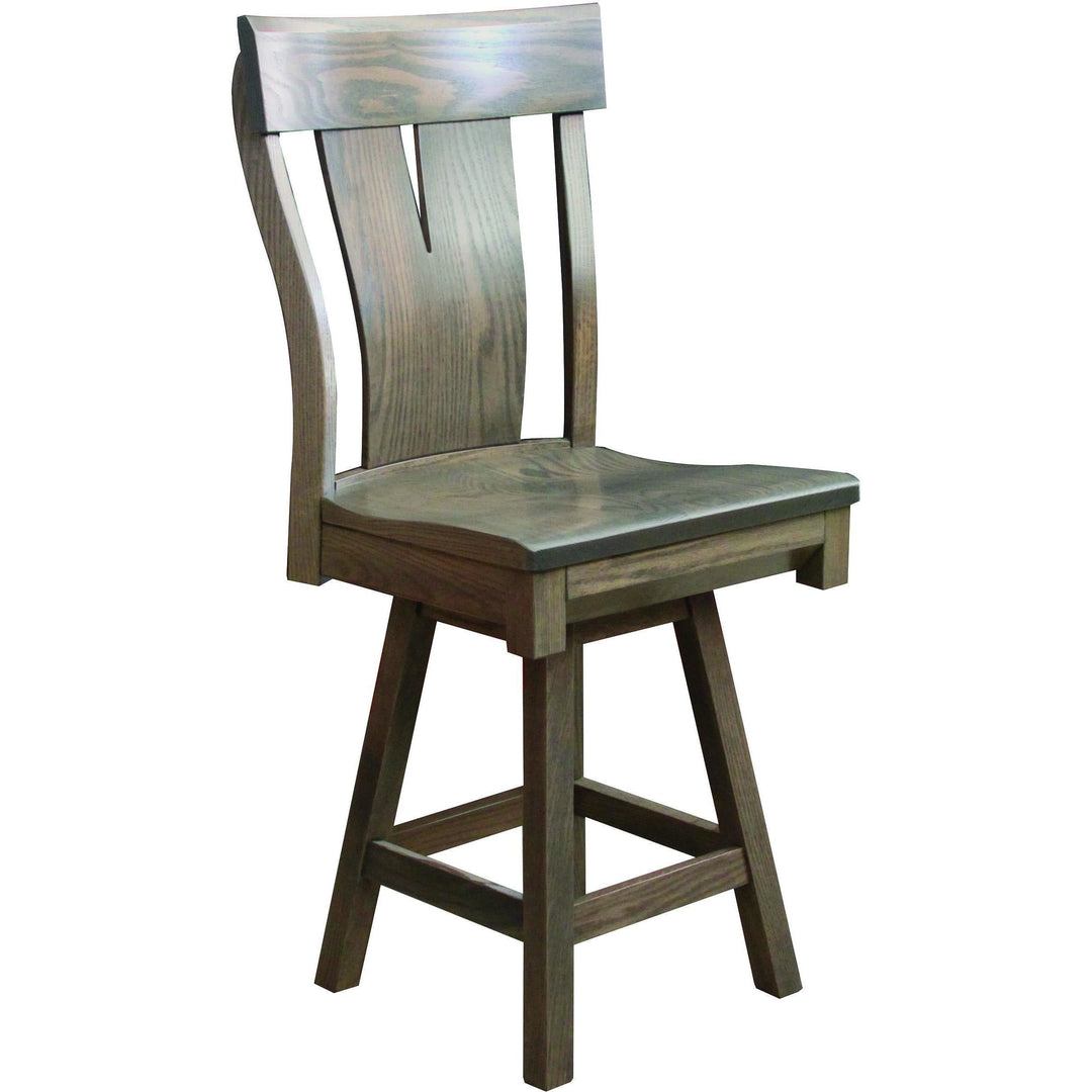 QW Amish McKay Swivel Bar Chair HRSY-MCKAY24SWBARCHAIR