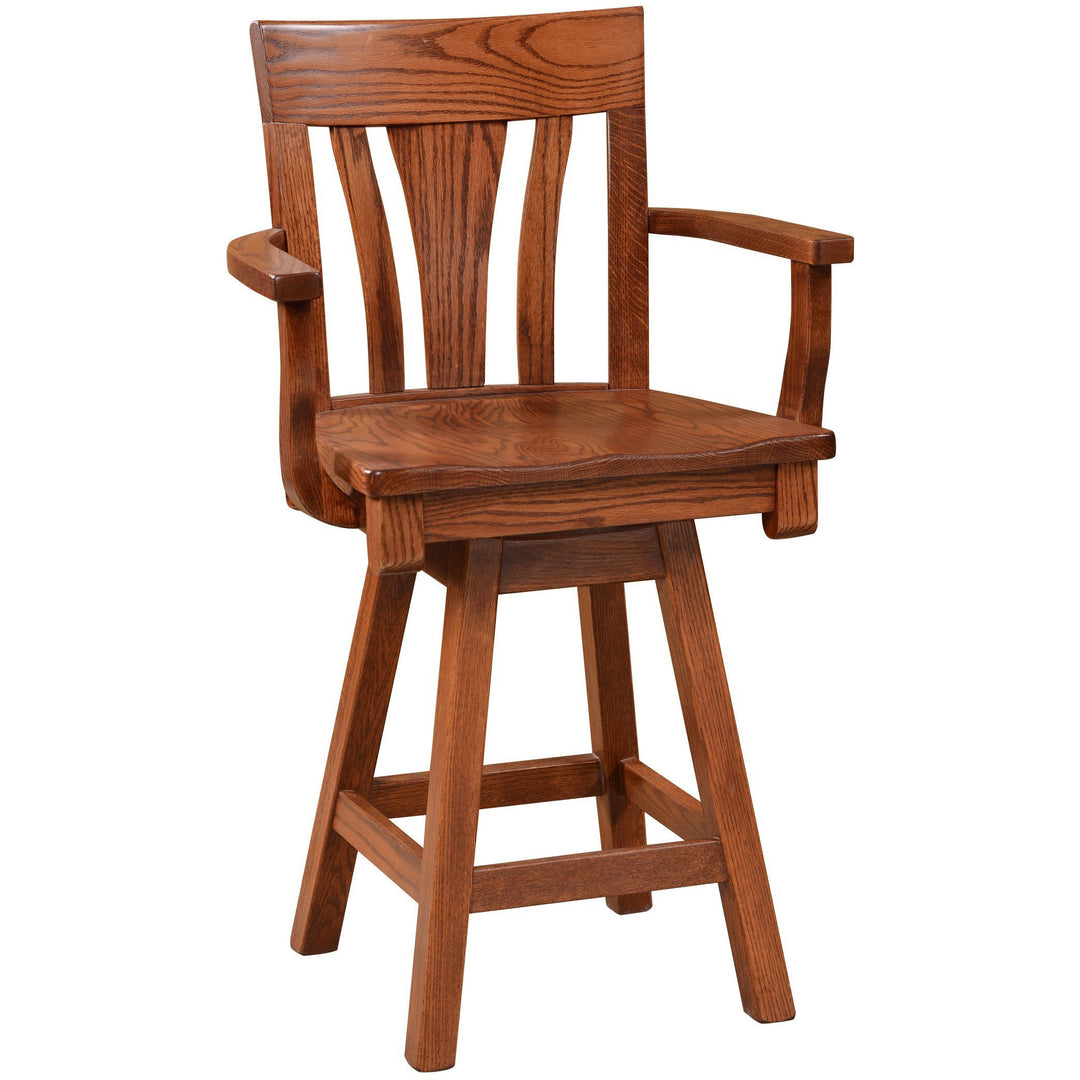 QW Amish Metro Arm Swivel Bar Chair